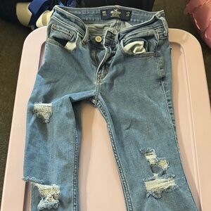 Hollister Women's Distressed Blue Skinny Jeans